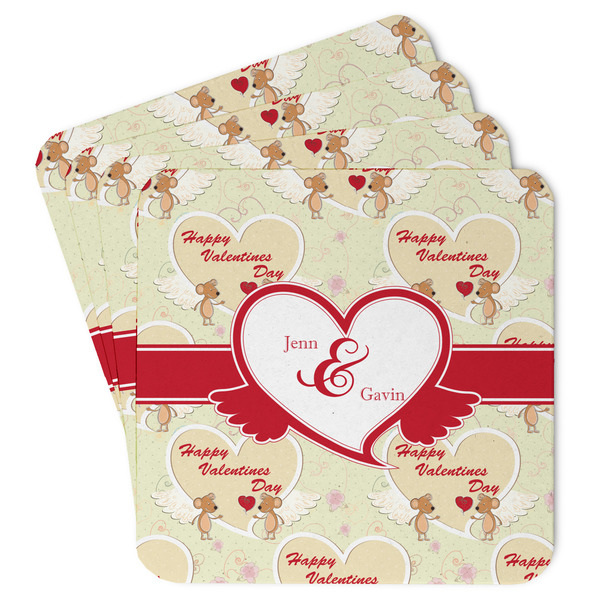 Custom Mouse Love Paper Coasters (Personalized)
