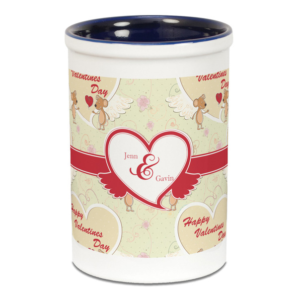 Mouse Love Pencil Holder - Blue