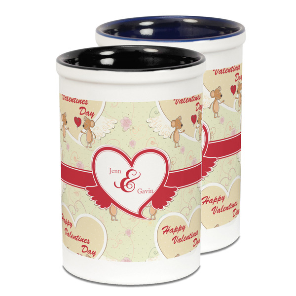 Custom Mouse Love Ceramic Pencil Holder - Large