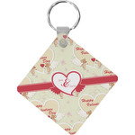 Mouse Love Diamond Plastic Keychain w/ Couple's Names