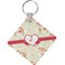 Mouse Love Diamond Plastic Keychain w/ Couple's Names