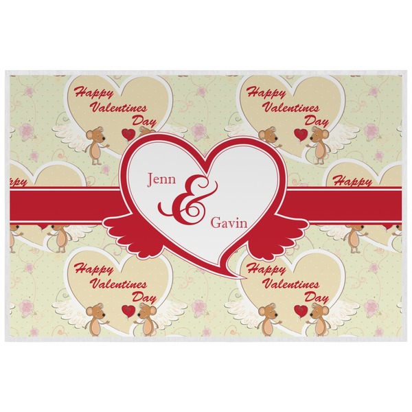 Custom Mouse Love Laminated Placemat w/ Couple's Names
