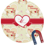 Mouse Love Round Fridge Magnet (Personalized)