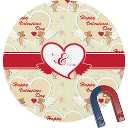 Mouse Love Round Fridge Magnet (Personalized)