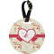 Mouse Love Personalized Round Luggage Tag