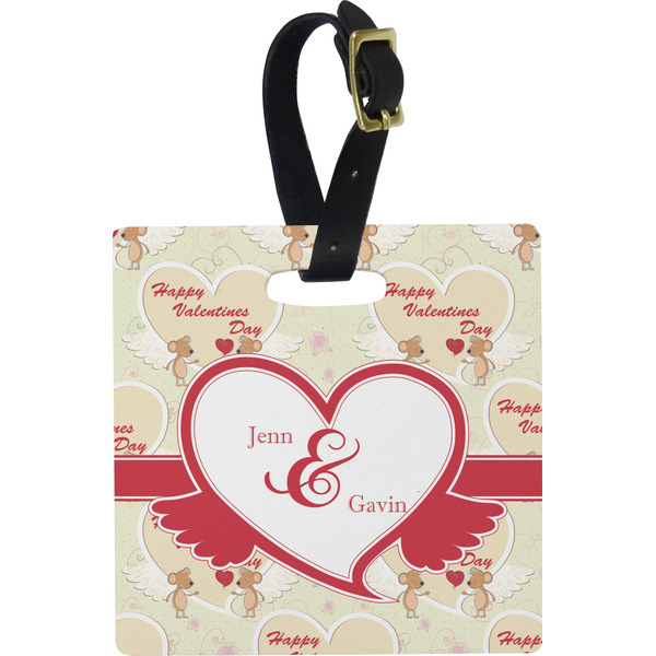 Mouse Love Personalized Square Luggage Tag