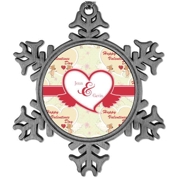 Custom Mouse Love Vintage Snowflake Ornament (Personalized)