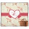 Mouse Love Picnic Blanket - Flat - With Basket