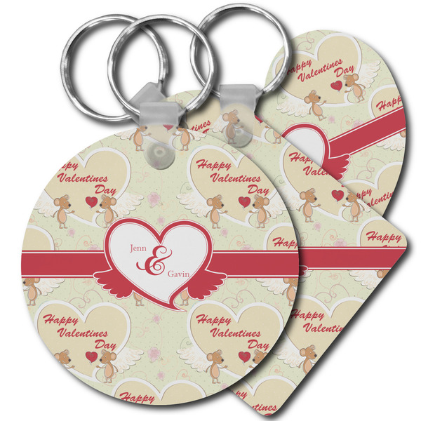 Custom Mouse Love Plastic Keychain (Personalized)