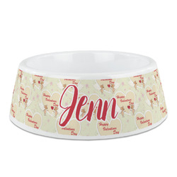 Mouse Love Plastic Dog Bowl (Personalized)
