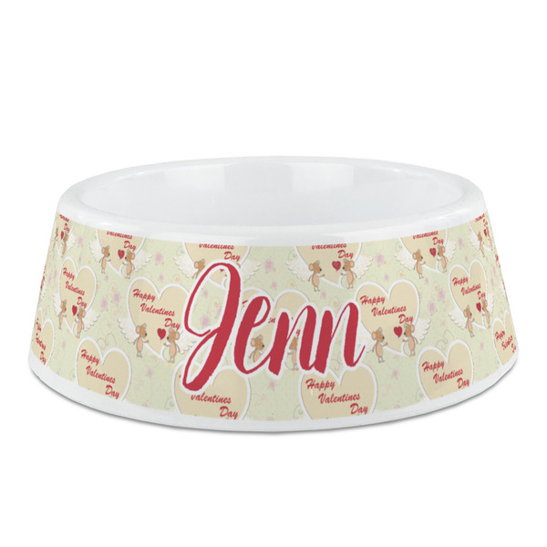 Custom Mouse Love Plastic Dog Bowl (Personalized)