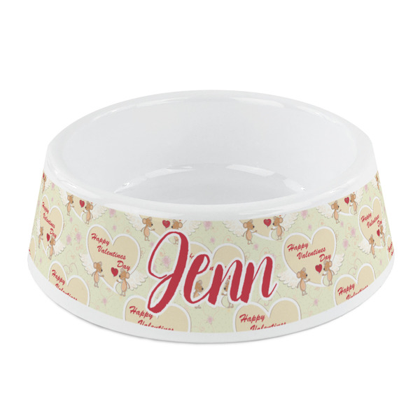 Custom Mouse Love Plastic Dog Bowl - Small (Personalized)