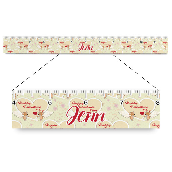 Custom Mouse Love Plastic Ruler - 12" (Personalized)