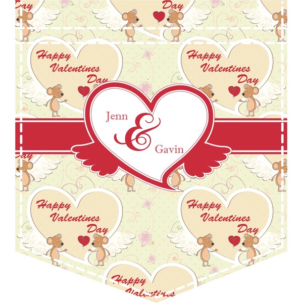 Custom Mouse Love Iron On Faux Pocket (Personalized)