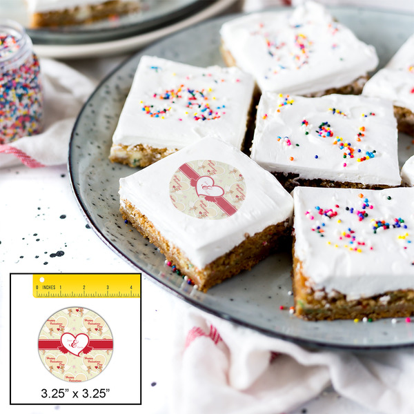 Mouse Love Printed Icing Circle - Large - In Context