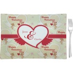 Mouse Love Rectangular Glass Appetizer / Dessert Plate - Single or Set (Personalized)