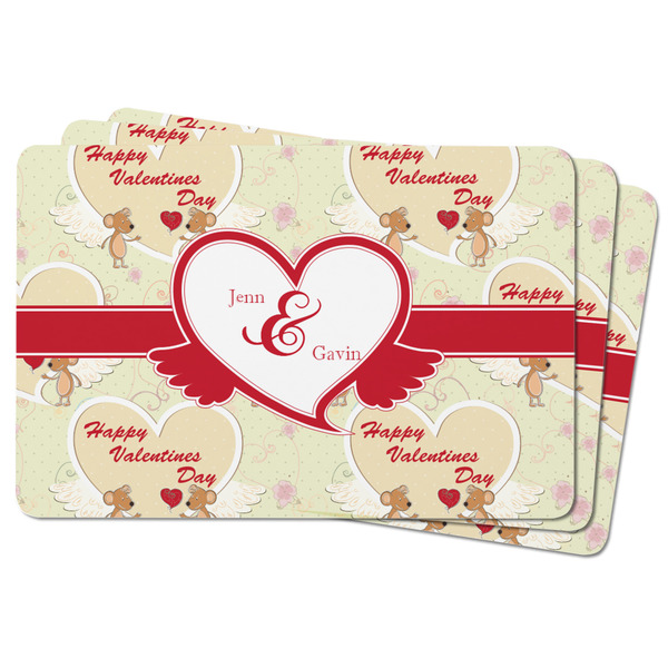 Mouse Love Rectangular Fridge Magnet - THREE