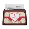 Mouse Love Red Mahogany Business Card Holder - Straight