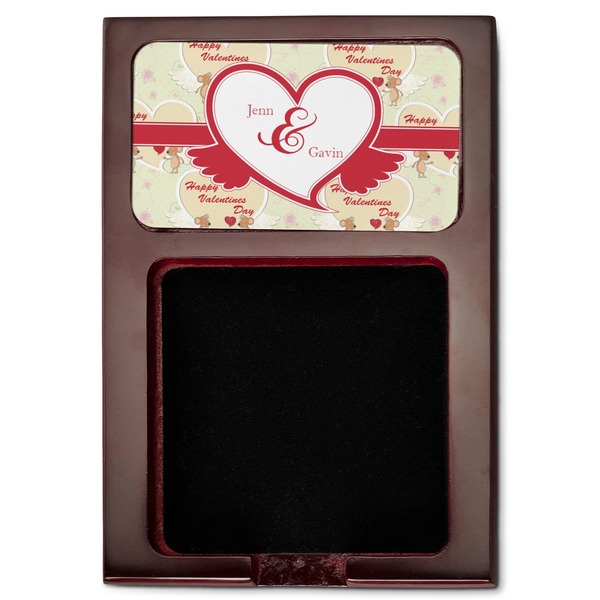 Mouse Love Red Mahogany Sticky Note Holder - Flat