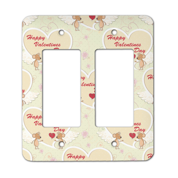 Custom Mouse Love Rocker Style Light Switch Cover - Two Switch