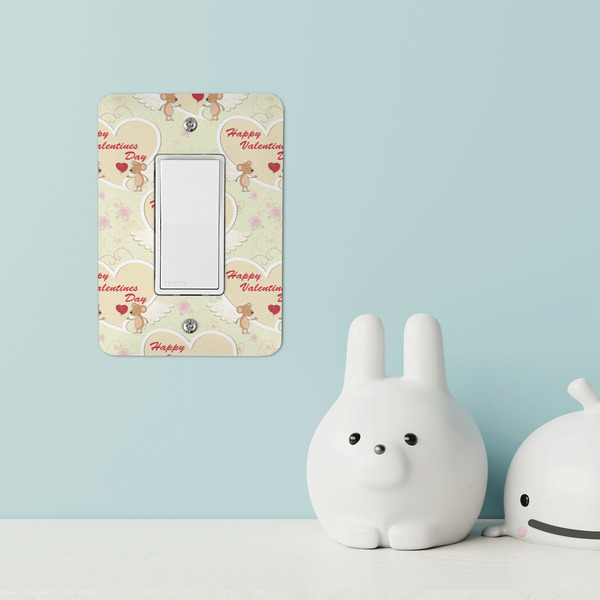 Mouse Love Rocker Light Switch Covers - Single - IN CONTEXT