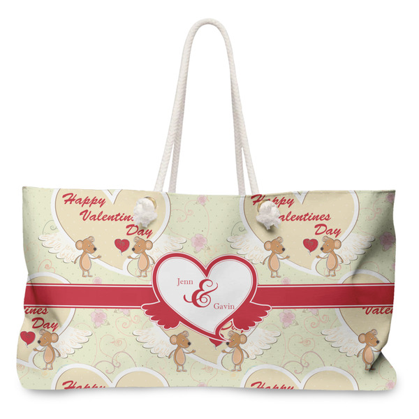 Custom Mouse Love Large Tote Bag with Rope Handles (Personalized)