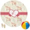 Mouse Love Round Beach Towel