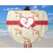 Mouse Love Round Beach Towel - In Use