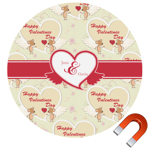 Custom Mouse Love Round Car Magnet - 6" (Personalized)