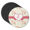 Mouse Love Round Coaster Rubber Back - Main