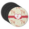 Mouse Love Round Rubber Backed Coasters - Set of 4 (Personalized)