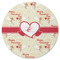 Mouse Love Round Rubber Backed Coaster (Personalized)