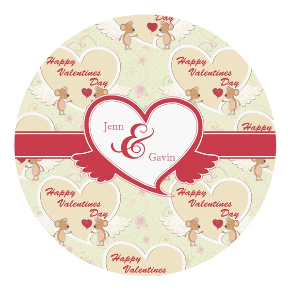 Custom Mouse Love Round Decal - Large (Personalized)