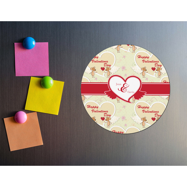 Mouse Love Round Fridge Magnet - LIFESTYLE