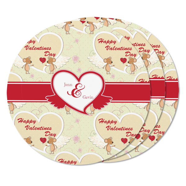 Mouse Love Round Fridge Magnet - THREE