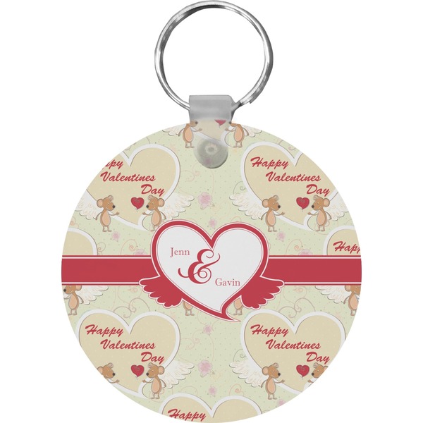 Mouse Love Round Keychain (Personalized)