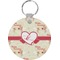 Mouse Love Round Plastic Keychain (Personalized)