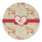 Mouse Love Round Linen Placemats - FRONT (Double Sided)