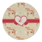 Mouse Love Round Linen Placemat (Personalized)