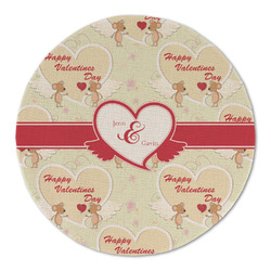 Mouse Love Round Linen Placemat (Personalized)