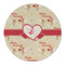 Mouse Love Round Linen Placemats - FRONT (Single Sided)