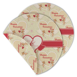 Mouse Love Round Linen Placemat - Double Sided - Set of 4 (Personalized)