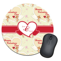 Mouse Love Round Mouse Pad (Personalized)