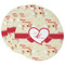 Mouse Love Round Paper Coaster - Main