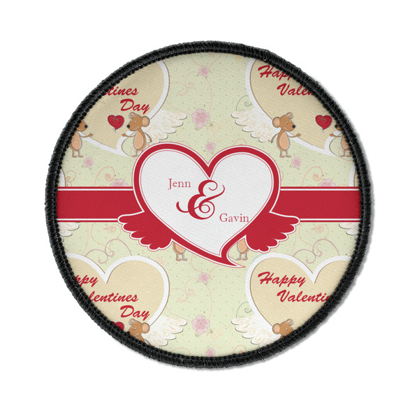 Custom Mouse Love Iron On Round Patch w/ Couple's Names
