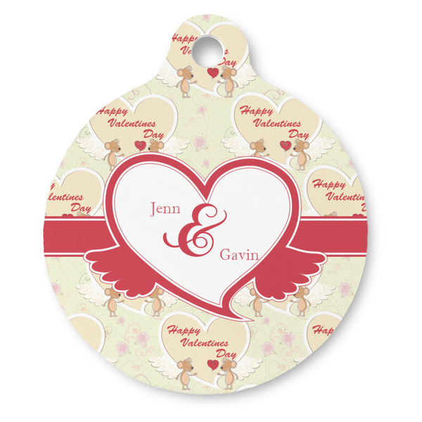 Custom Mouse Love Round Pet ID Tag - Large (Personalized)
