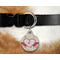 Mouse Love Round Pet Tag on Collar & Dog