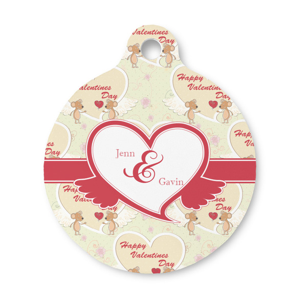 Custom Mouse Love Round Pet ID Tag - Small (Personalized)