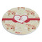 Mouse Love Round Stone Trivet - Angle View