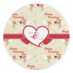 Mouse Love Round Stone Trivet (Personalized)